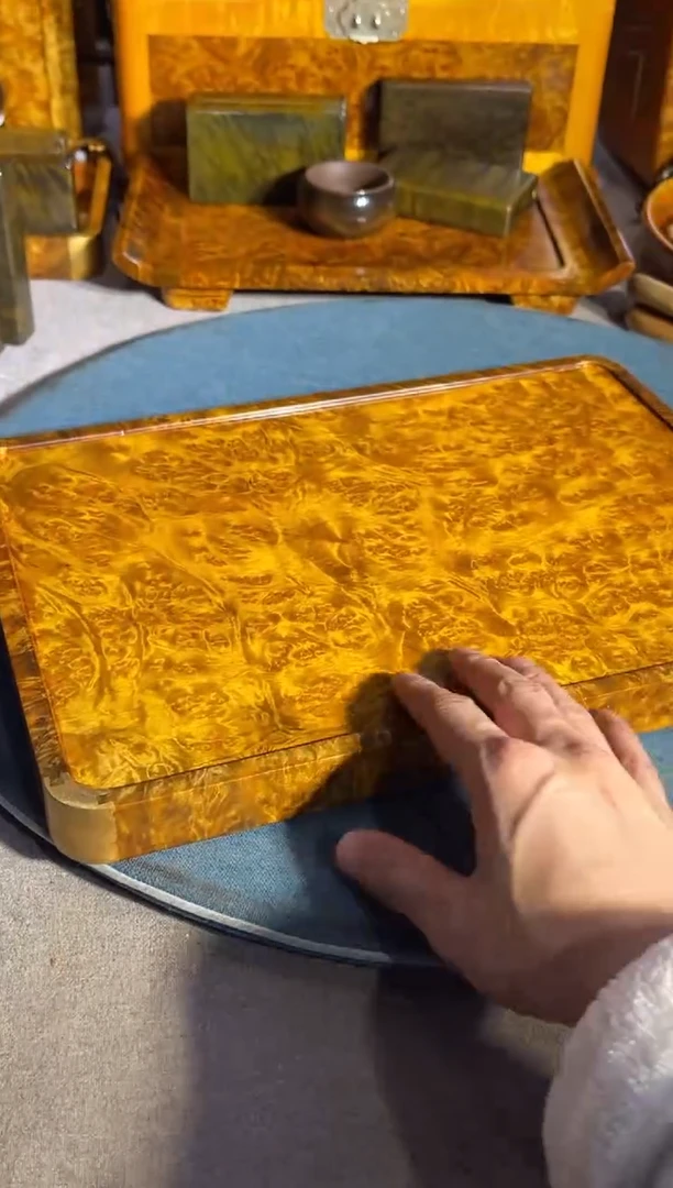 乌木类成套家具大号瘤疤茶盘 6