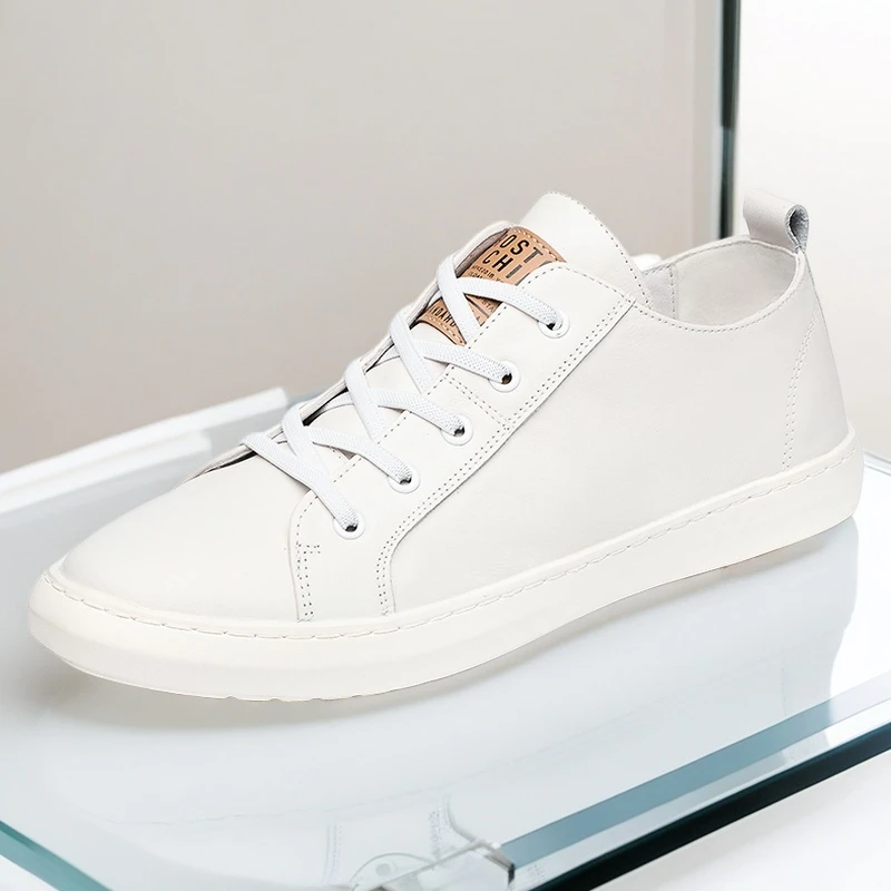 林肯国际正品真皮小白鞋头层牛皮透气百搭2025夏新款休闲鞋子男款