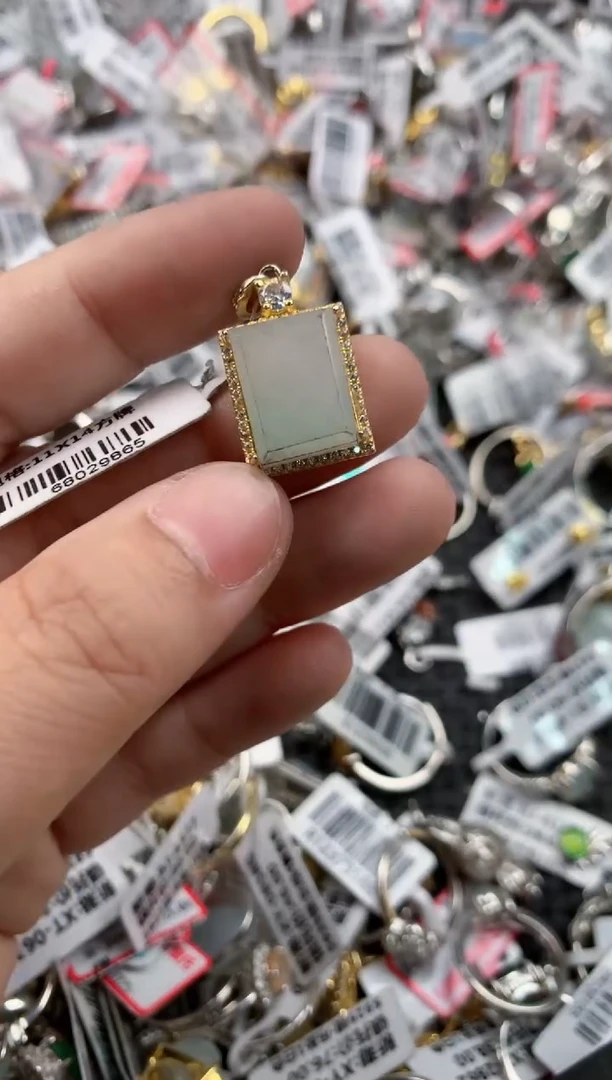 银S925镶嵌戒指翡翠777   4