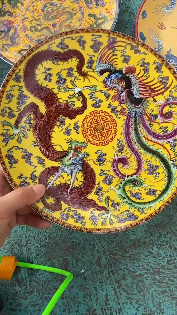 摆件龙凤呈祥10寸平盘