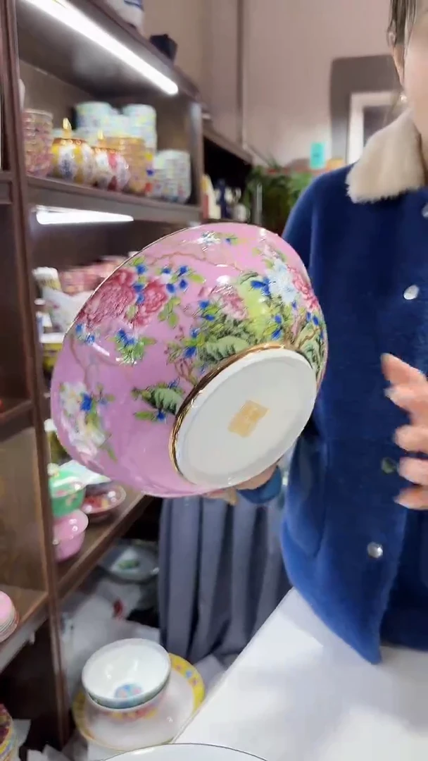 【闪购商品】瓷片9英寸大汤碗景德镇万花1个