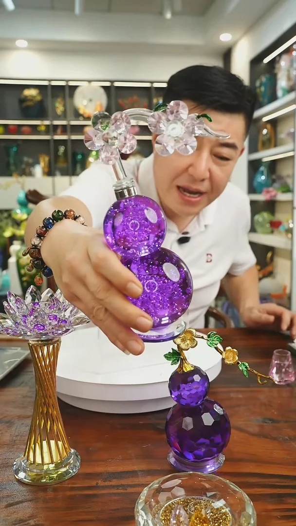 琉璃手工艺品外贸尾货花瓶064