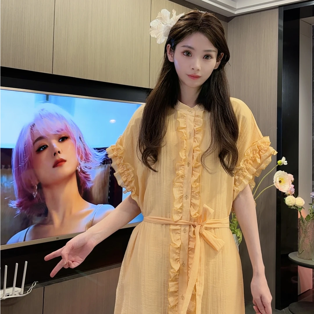 2025年新款夏季雨露麻连衣裙显瘦气质百搭25020   7/18