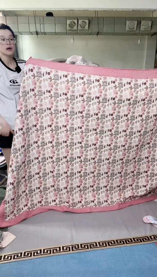 棉150*200粉拼边