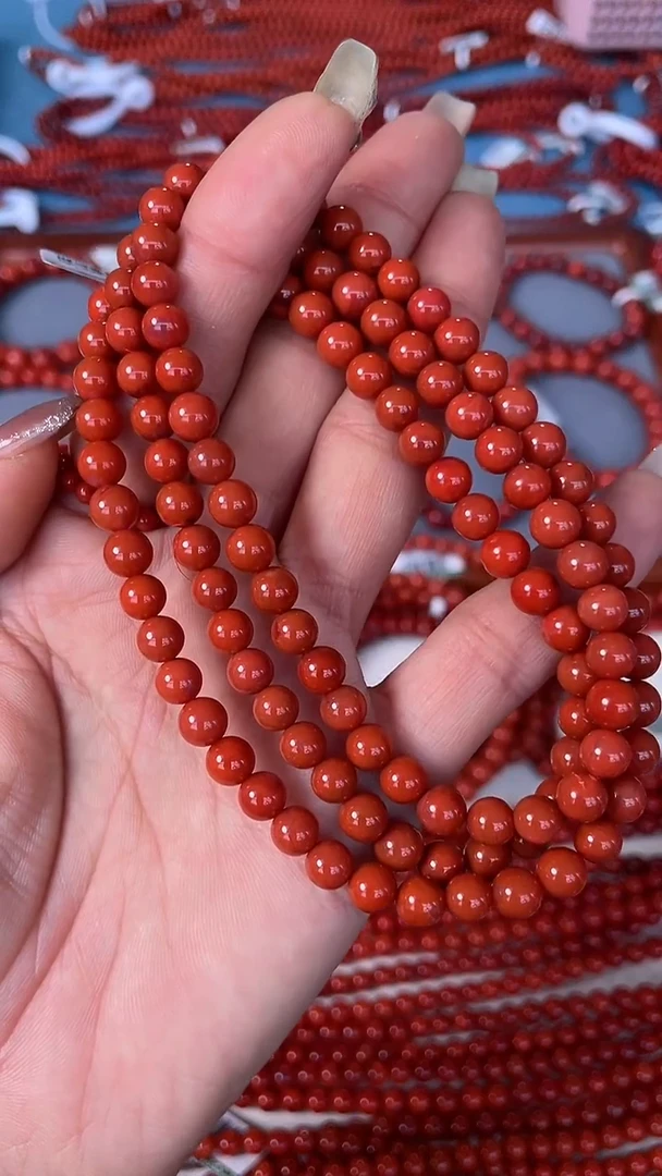 未镶嵌手串南红玛瑙N18凉山瓦西料柿子锦多圈