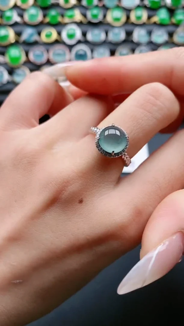 【闪购商品】翡翠戒指银S925镶嵌111111111