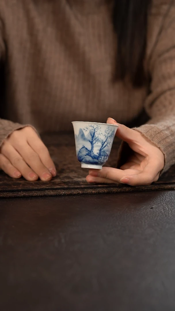 【闪购商品】杯974号HLX陶瓷重工山水闻香杯 随机