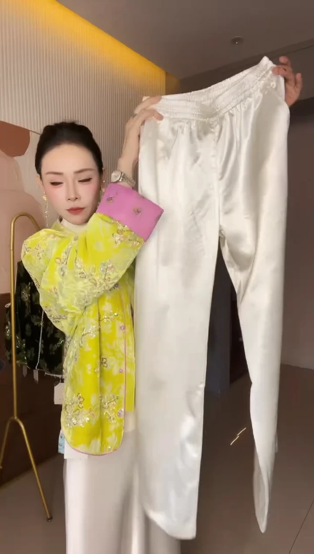 3336 暗纹提花裤 白 2XL125-135