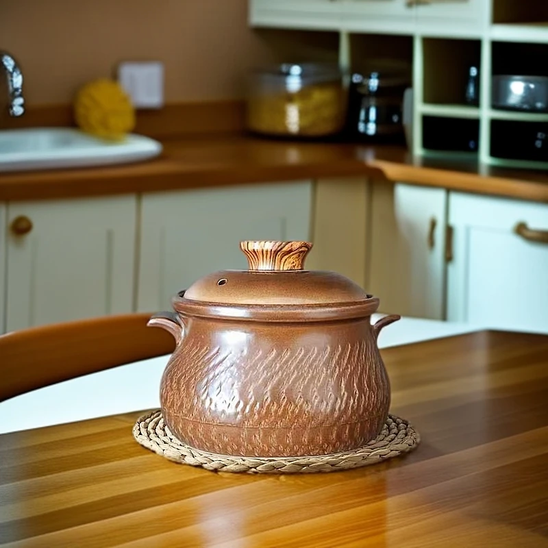 【周嵘专属】莹玉陶瓷 3.5L砂锅 锅高14.5cm含盖高22.5cm底径21cm