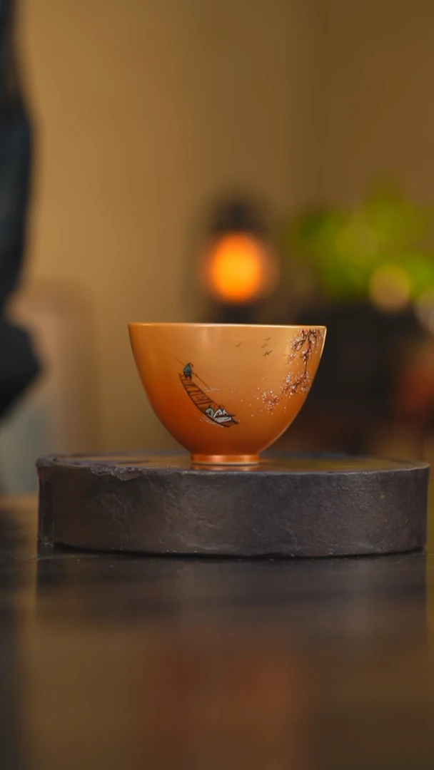 35柴房陶瓷柴烧主人杯