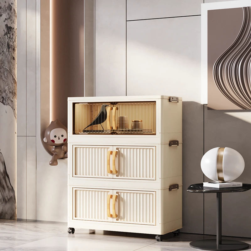 【竖纹50cm正宽】LR多功能多层收纳柜儿童书房书籍整理柜免安装