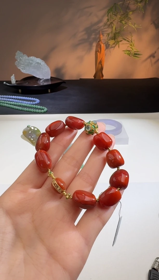 【闪购商品】翡翠手串未镶嵌【鑫鑫】金珠小于0.5