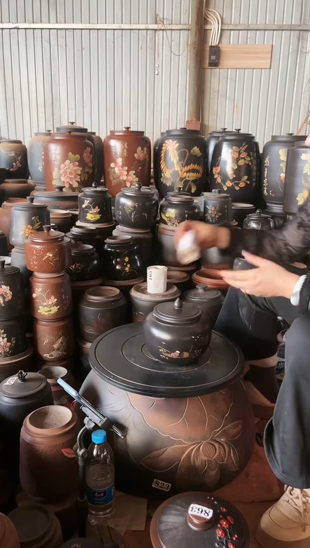 【闪购商品】壶瑕疵茶叶罐 小苹果彩填 905