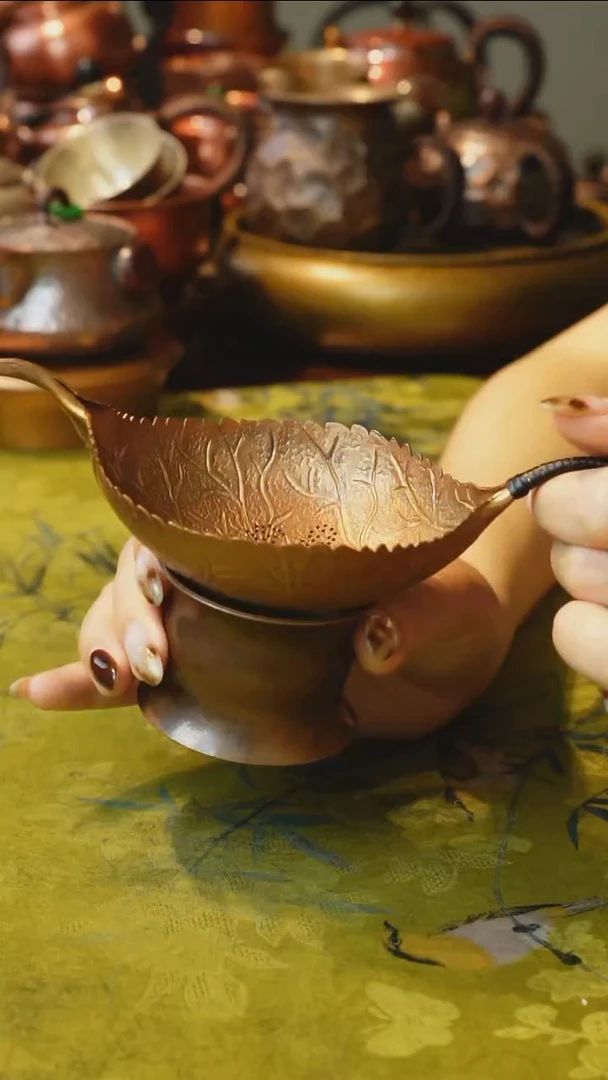 纯紫铜大叶漏加托