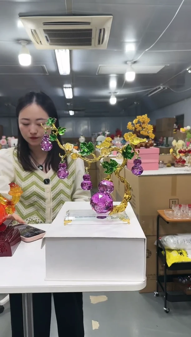 藤花间集水晶琉璃摆设     葫芦