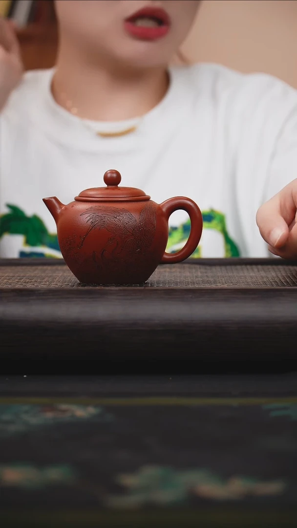 茶壶紫砂朱泥大红袍 明式小品