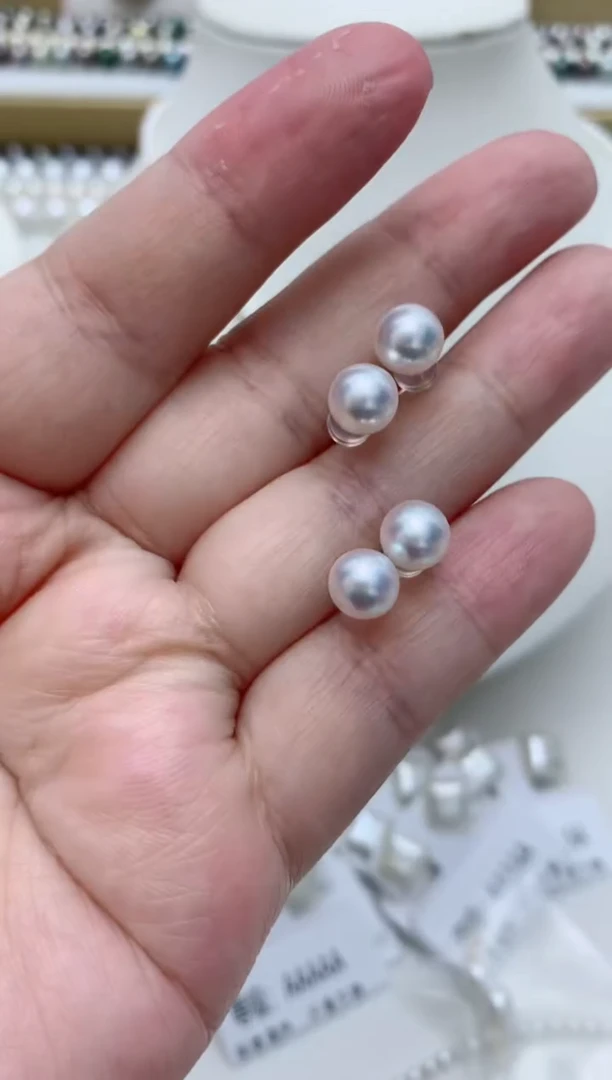 【闪购商品】淡水珍珠耳饰18K金镶嵌e32 多样性发其一