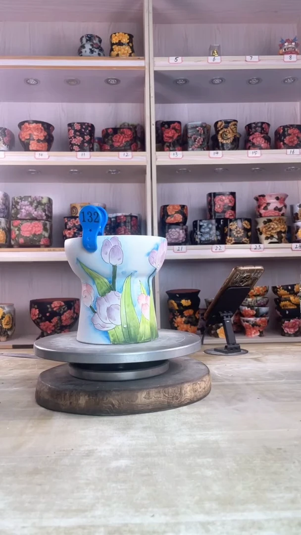 摆件132陶花岛多肉陶瓷花盆罐——微瑕