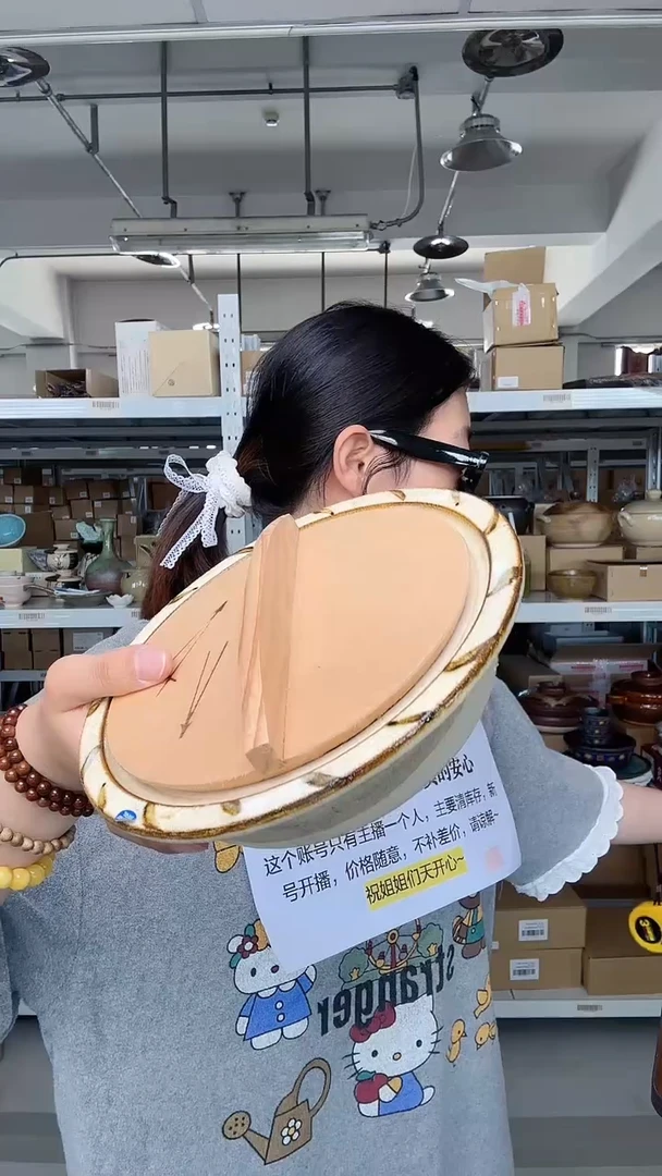 5万古烧京写木盖无把手土锅6号