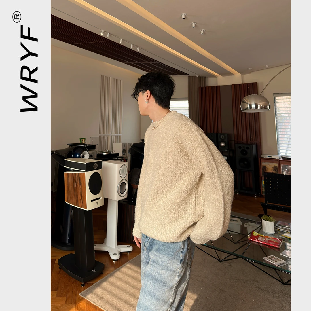 凌赫 秋冬羊驼羊毛明星同款LP软糯Co系列设计师高级感针织毛衣