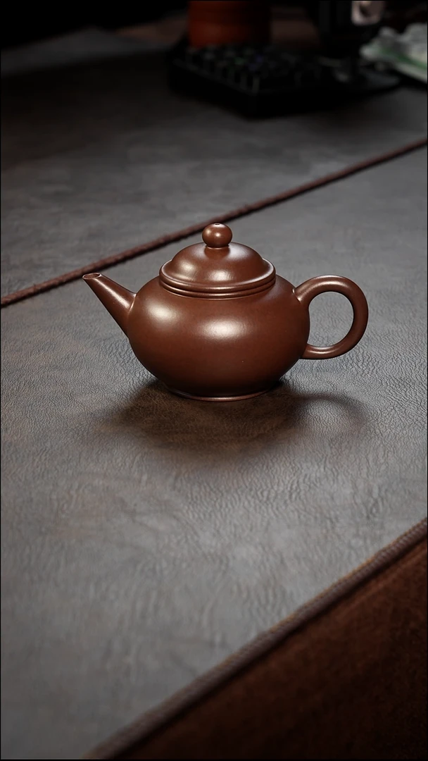 茶壶紫砂壶·11老紫泥水平160cc