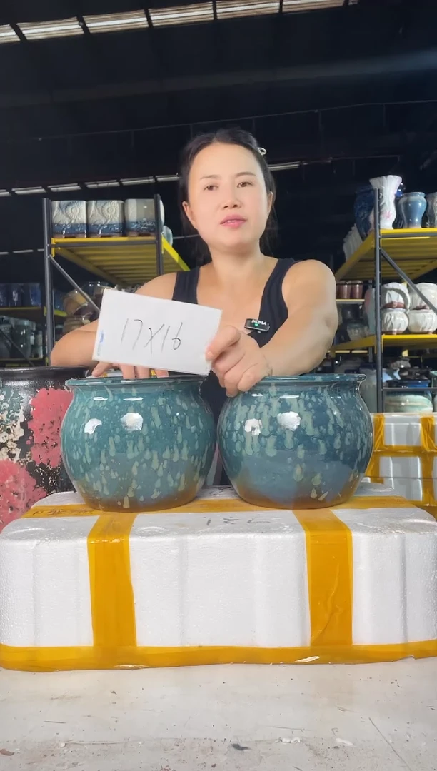 宜兴紫砂粗陶花盆18/16