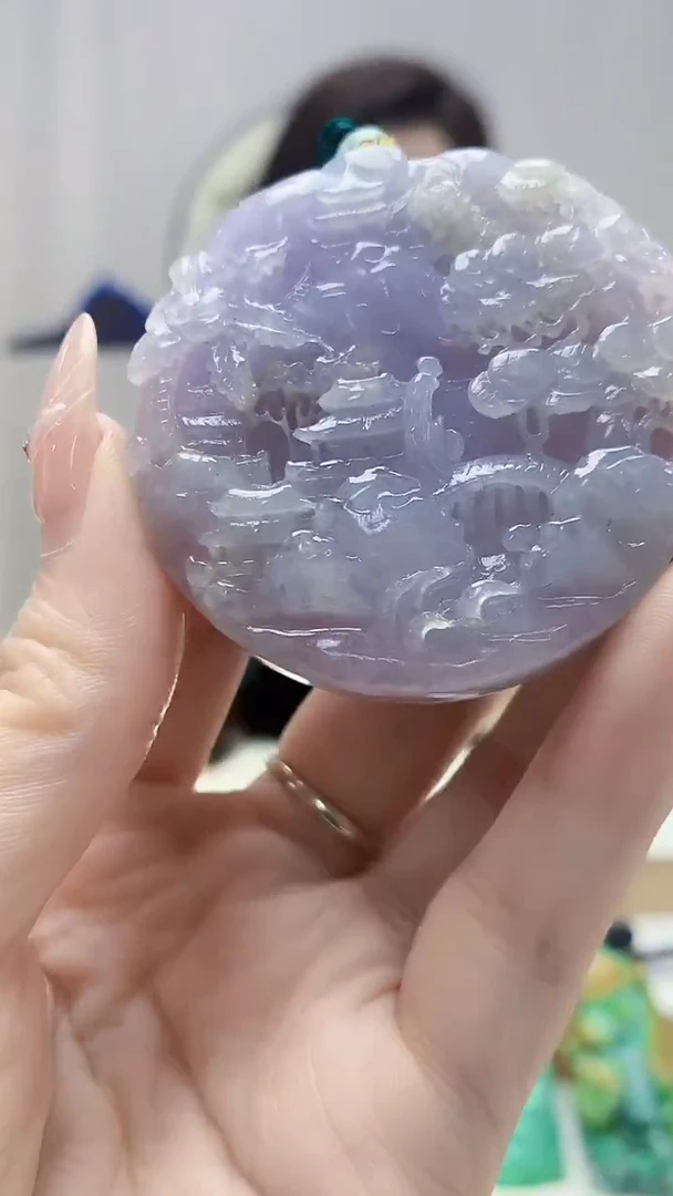 未镶嵌定制翡翠4829DD-毛货挂件148
