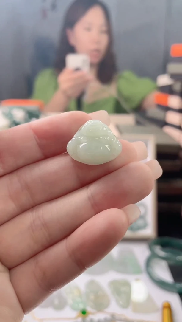 翡翠未镶嵌吊坠(不含链)晴底佛公