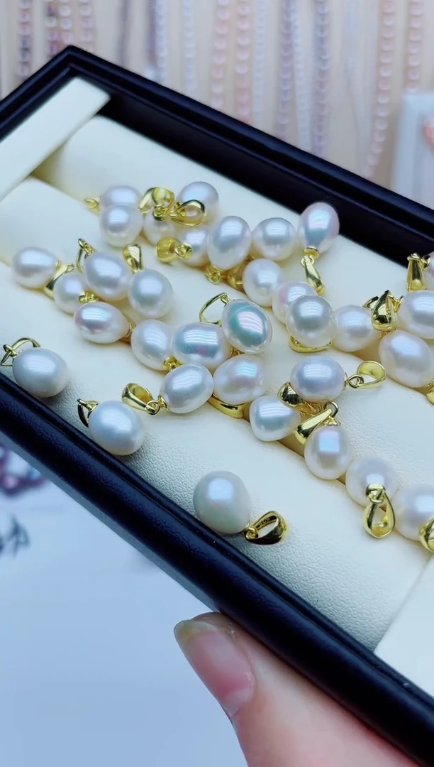 淡水珍珠银S925镶嵌吊坠(不含链)吊坠多样性发其一