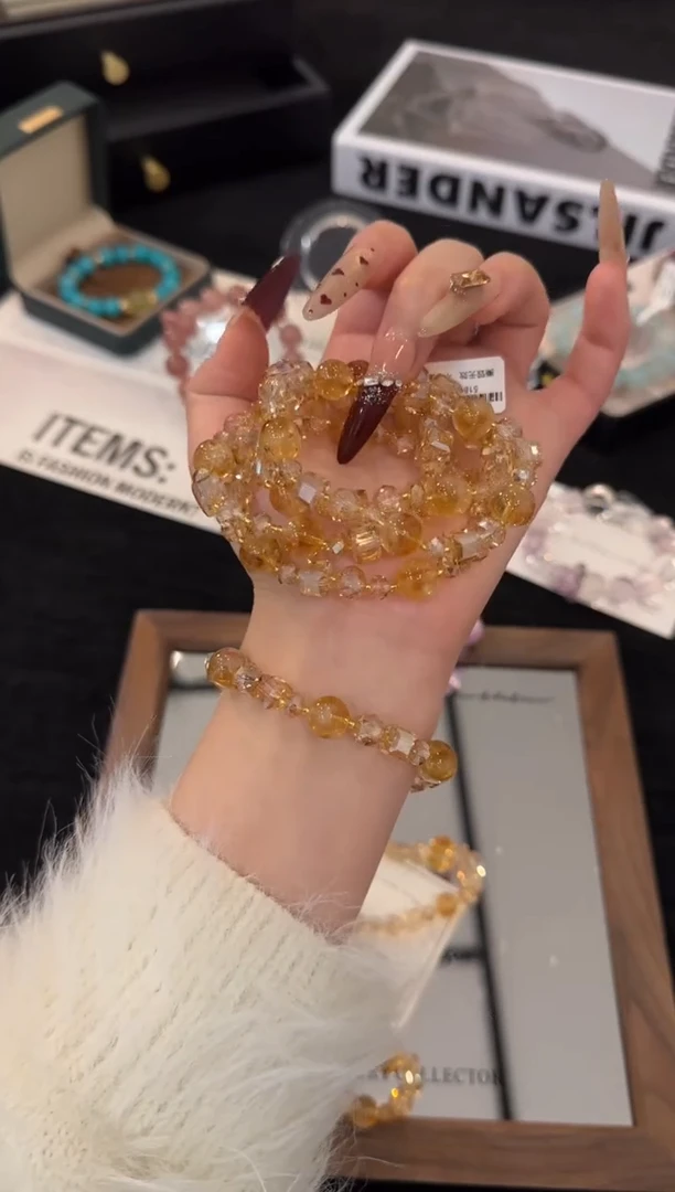 未镶嵌手链水晶啤酒泡泡x3383