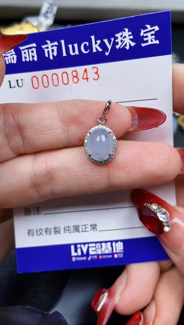 【闪购商品】翡翠颈饰银S925镶嵌0843