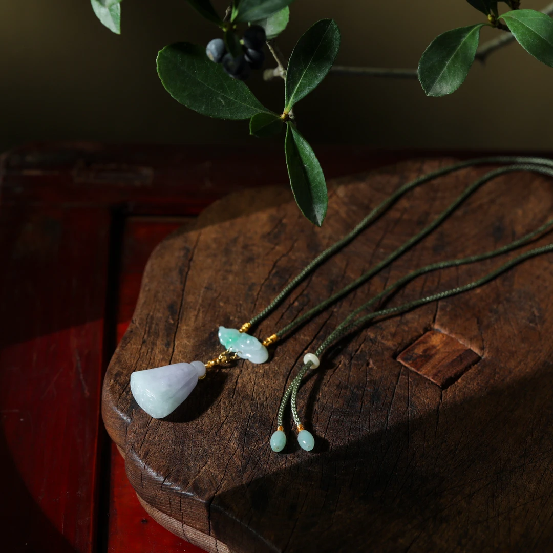 【意婵】《连上青云》天然高品紫翡翠莲蓬项链18K金-908070