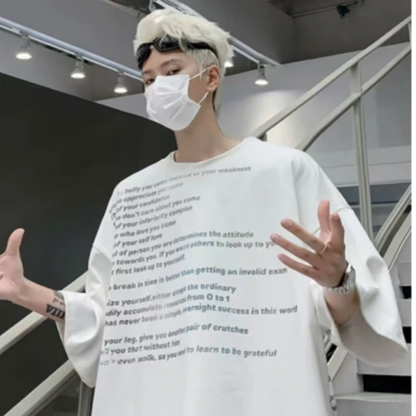 721白色青少年时尚潮流休闲短袖T恤