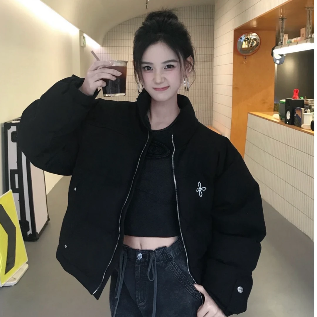 【秋冬皮草棉服羽服合集】满印花牛仔棉服毛毛外套帽衫