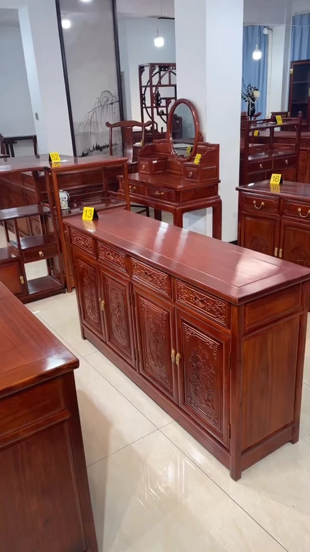 花梨木类柜类家具问****?刺猬紫檀198*40*80餐边柜梅兰竹菊