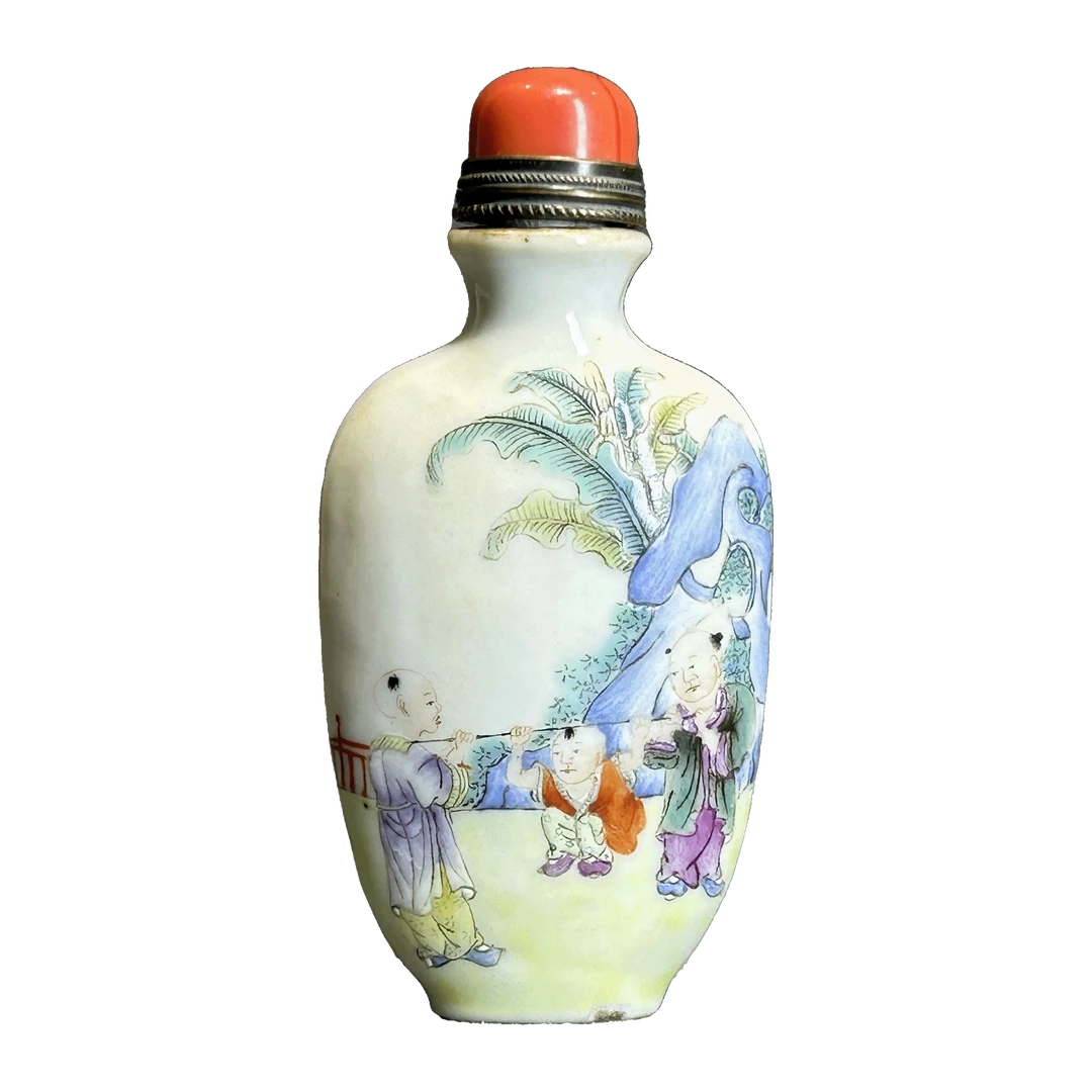 25321657t粉彩婴戏纹鼻烟壶