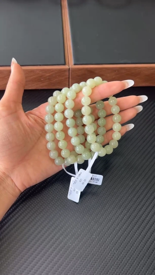 未镶嵌手串和田玉且末微色差近矿卡10多样性发货拍一发一jm