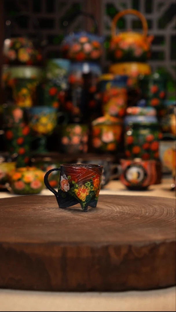 紫砂油画手绘釉下彩