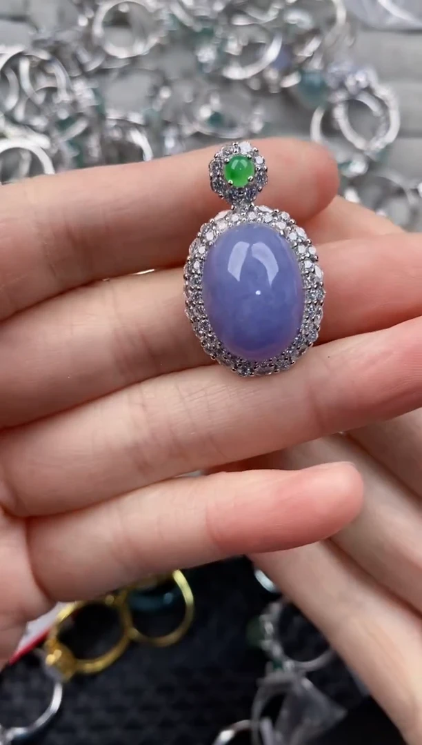 银S925镶嵌戒指翡翠888             6