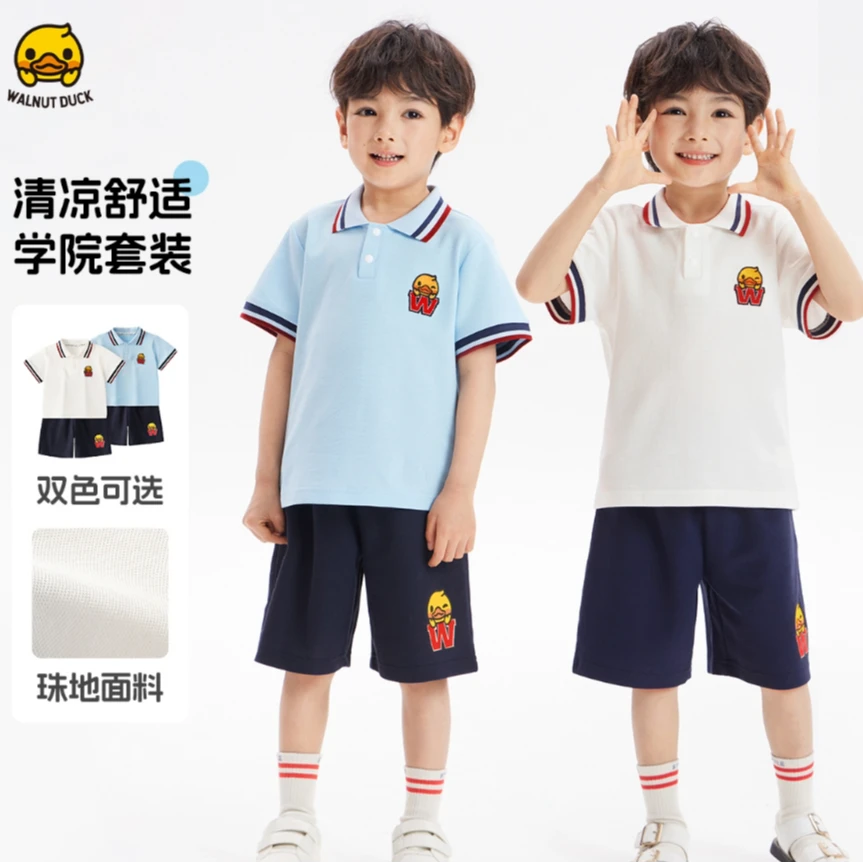 2025夏新款小黄鸭时尚POLO衫套装5Z064