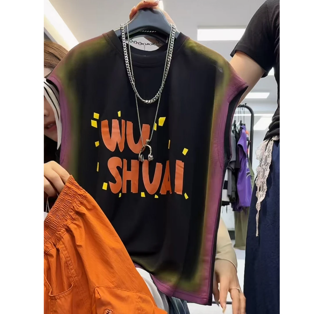 吾 2025【Y】5月26日 儿童男童女童时尚橙色潮版无袖T恤5327-