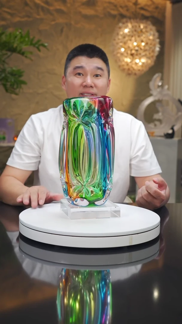 瓷片福利彩色花瓶