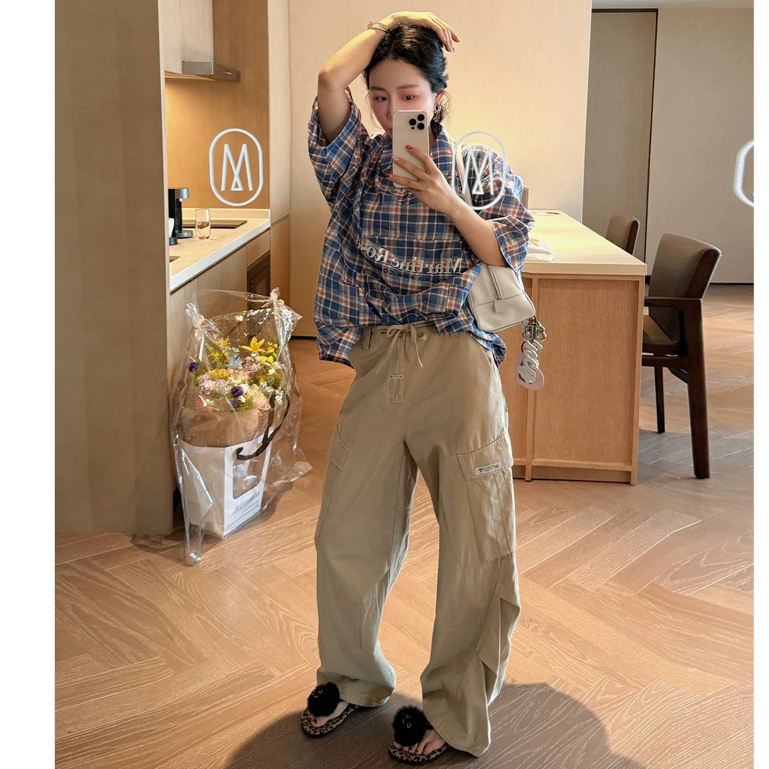 REREK设计师品牌立体口袋砂抽绳宽松工装裤DSC买手店R25B04226118