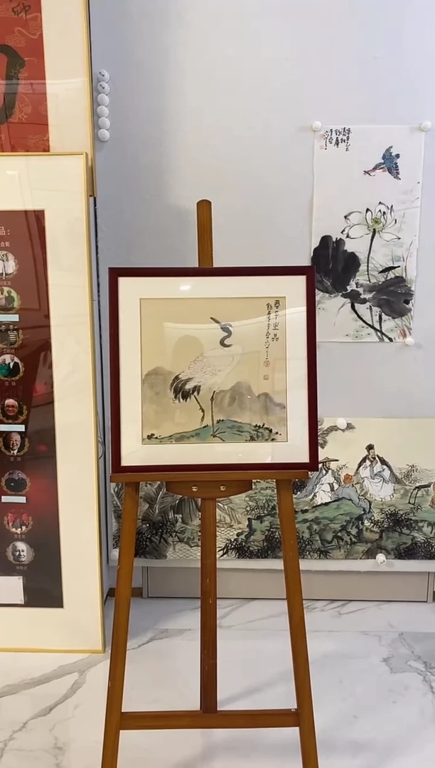 国画12.12LY《花鸟画》带框1P国画