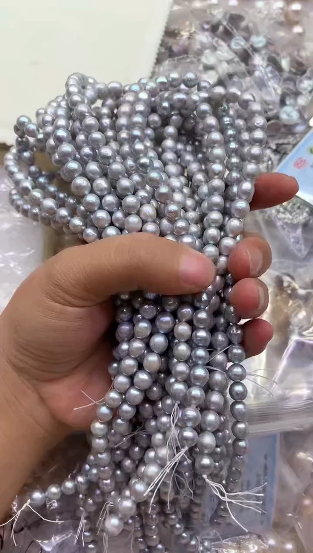 未镶嵌淡水珍珠裸珠无扣头多样性发其一，非无暇