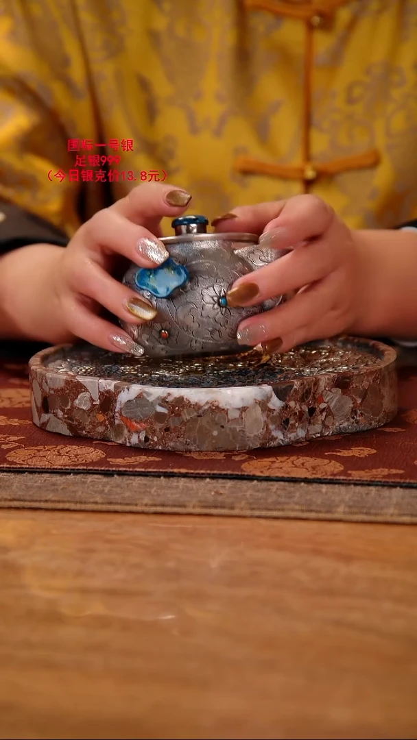 盛唐工坊 足银999 手工泡茶壶