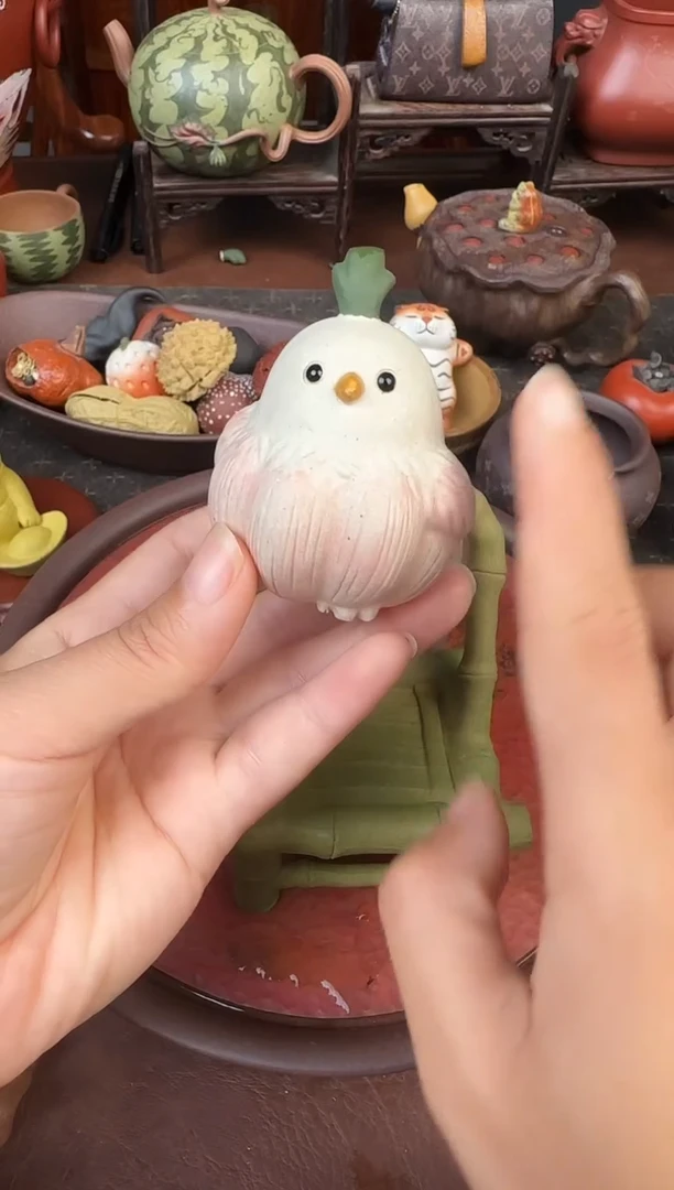 紫砂茶宠紫砂算鸟