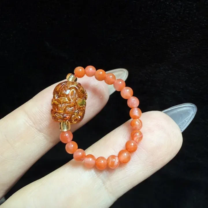 南红花珀戒圈 南红花珀戒圈