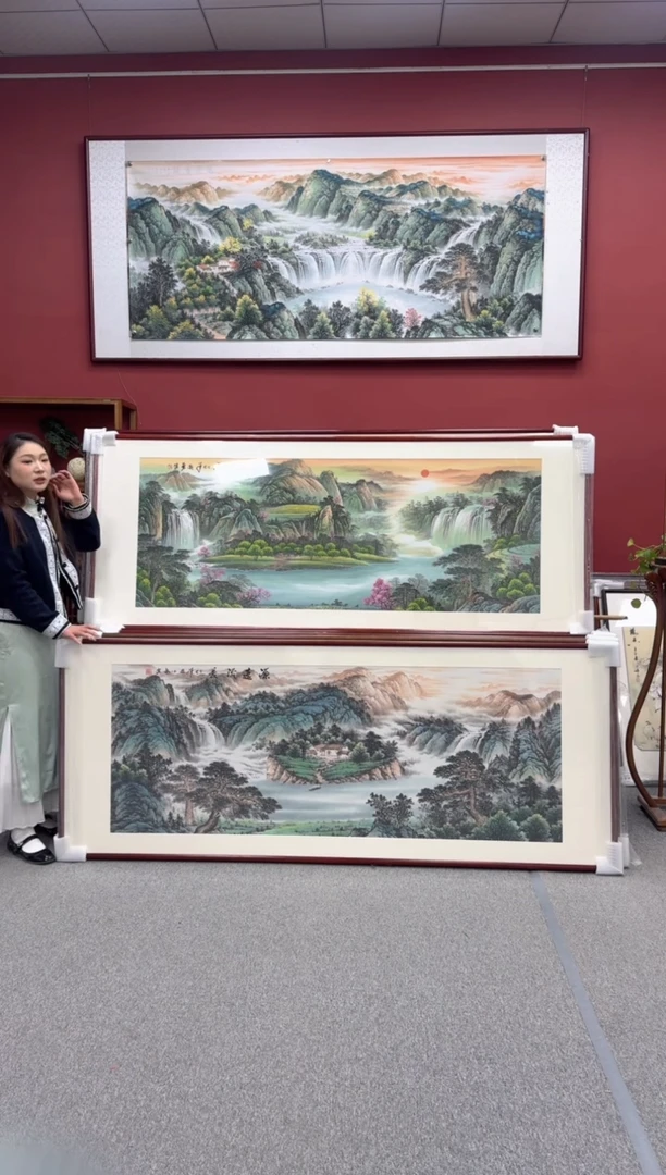 国画手绘 源远流长 219*88