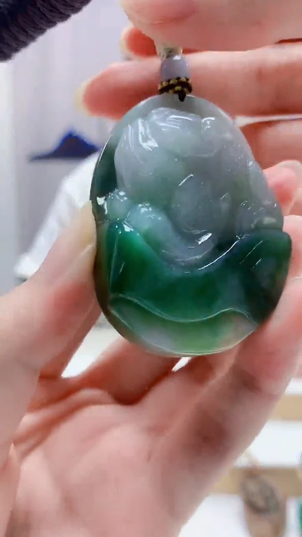 未镶嵌定制翡翠4898zm-毛货挂件15